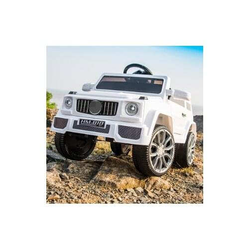 Children extra large 4-wheels 12V 7A electric car Kids four-wheel drive with remote control soft seat SUV Baby car can ride on