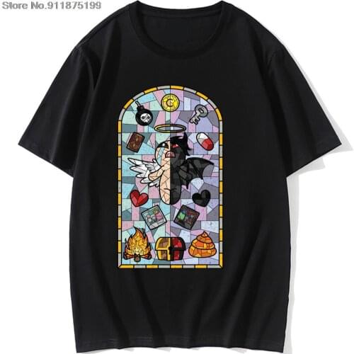 Mens T Shirt The Binding of Isaac Pocket Artwork Funing Tshirt For Male Graphic Tops & Tees O-Neck Camiseta