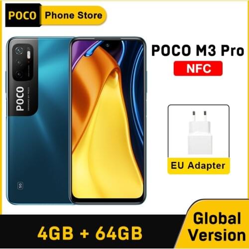 Global Version POCO M3 Pro 5G 4GB 64GB NFC Dimensity 700 Octa Core 90Hz 6.5” FHD+DotDisplay 5000mAh 48MP TripleCamera