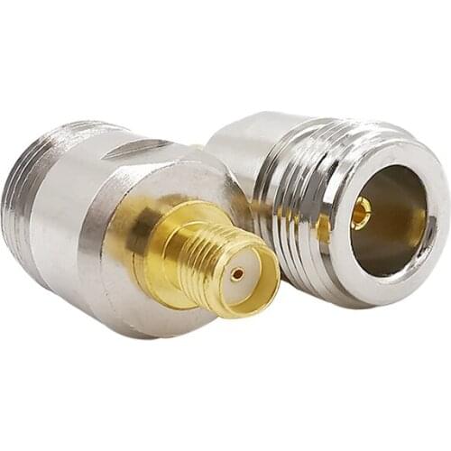 1PCS N Type N Female to SMA Female RF Coaxial Coax Adapter Straight Metal N Jack to SMA Jack WiFi Antennas Converter Connectors