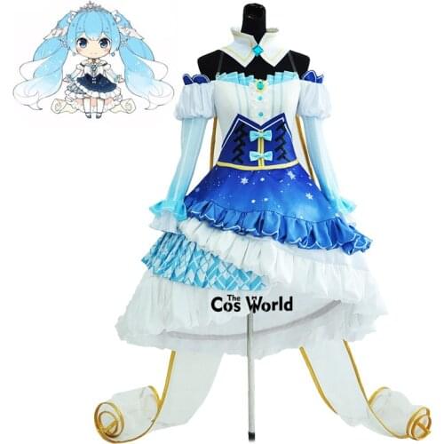 Vocaloid 2019 Snow Miku Dress Uniform Outfit Anime Customize Cosplay Costumes