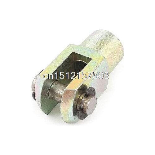 Brass Color 1/8BSP Male to M8 Female Threaded Y Joint Cylinder Rod Clevis End