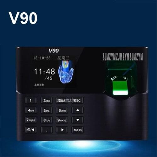 V90 fingerprint attendance punch card machine fingerprint to work fingerprint machine sign machine punch card machine