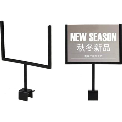 Loripos Card Holder Buckle Metal Shelf Talker Double-sided Poster Display Stand Holder For A4 Or A5 Discount Advertising Banner