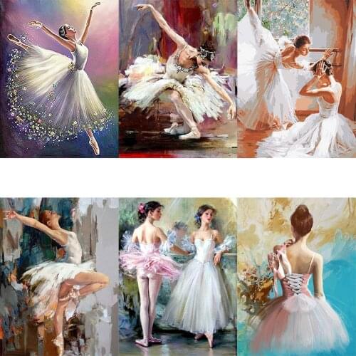 Tapb Ballet Woman Kits Painting By Numbers Pictures Oil Drawing By Number Canvas Oil Painting Numbers For Adults Home Wall Decor