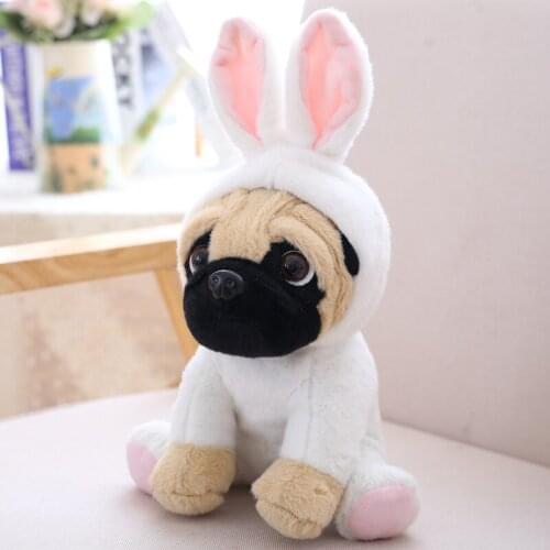 Nooer Cute Dog Stuffed Plush Toy Kids Doll Sharpei Dog Wear Clothes Stuffed Doll Animal Toy Kids Birthday Christmas Gifts