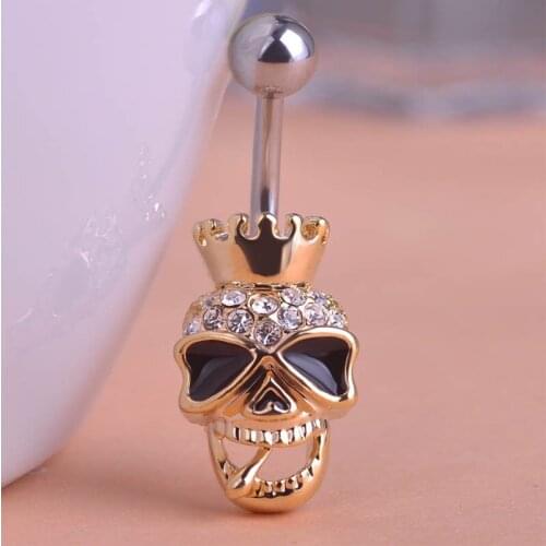 Very Cool Skull Body Jewelry For Women Enamel Industrial Sexy Bijoux Punk Ombligo Fashion Women Sex Body Piercing Accessory