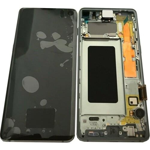Original For SAMSUNG Galaxy S10 Lcd Display G973U G973F Touch Screen Digitize Frame Quality A