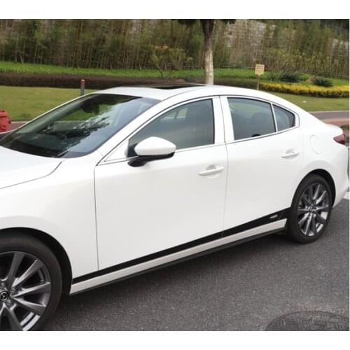 Stainless steel window trim garnish pillar trim car detector trim for Mazda 3 Mazda3 Axela M3 2019 2020