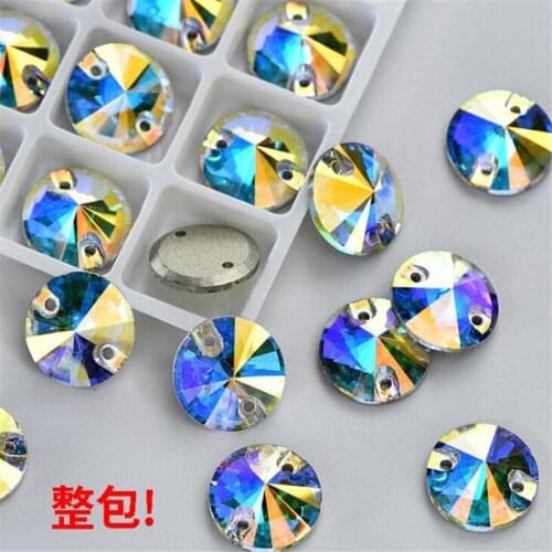 Sew-on crystal stones glass rhinestones brooch Jewelry wedding dress crafts handbag DIY accessories HH49