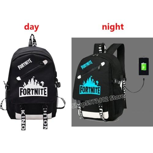 Fortnites Schoolbag Teens Backpack Multifunction USB Fortress Night Backpack Fortnights Travel Camping Computer Bag Bookbag Gift