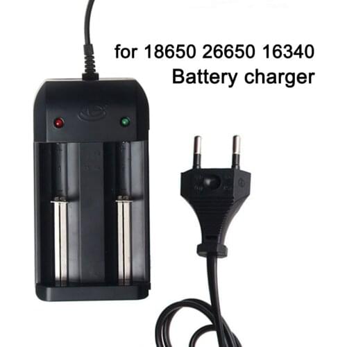 1pc 18650 Battery Charger Universal Dual For 26650 16340 14500 Rechargeable 3.7V Li-Ion Battey Power Supply Charging Charge Dock