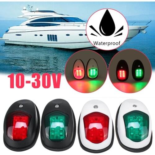 1Pair 10V-30V Wide Pressure Yacht Ship Truck Trailer Side LED Navigation Signal Warning Light Navigation Light Side Marker Lamp