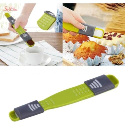 1pcs Measuring spoons Double End Eight Stalls Adjustable Scale Measure Spoon Baking Tools Kitchen Accessories Multifunction 5z