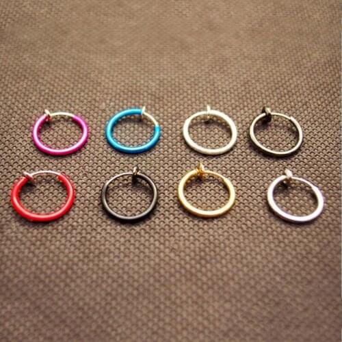 10pcs 13mm Spring Ring Clasp With Open O Jump Ring Earring For No Pierced Ears Painless Earrings Ear Clip Earring Accessories