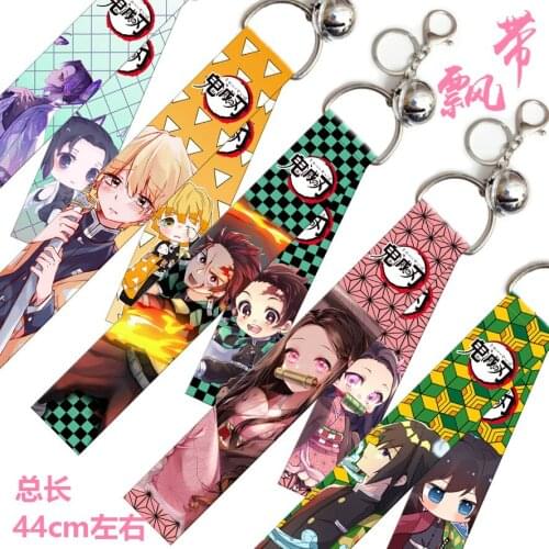 10pcs/lot Anime Kimetsu No Yaiba My Hero Academia Conan SAO Fate RE:ZERO Tokyo Ghoul Comic Ribbon Doll Backpack Pendant Toy Gift