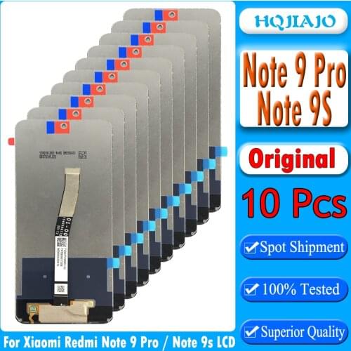 10pcs Original LCD For Xiaomi Redmi Note 9 Pro 4G LCD Display Touch Screen Digitizer For Note 9s LCD Screen Touch Parts