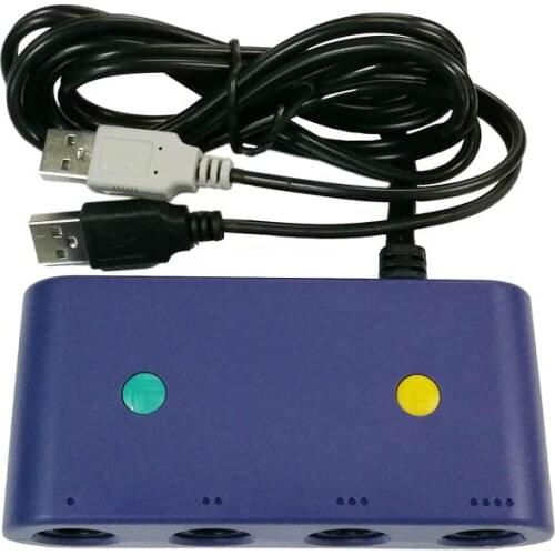 100pcs 4 ports for G-ameCube G-C Controllers USB adapter converter for Nintend W-i-i S-witch N-G-C for PC game accessories