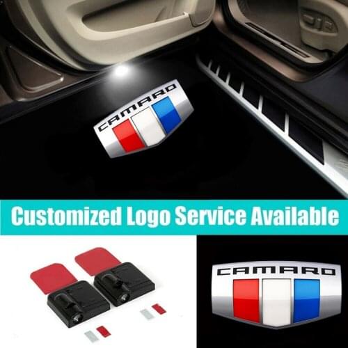 2x Wireless Car Door Lights CAMARO Logo Welcome Ghost Shadow Lights for SS RS ZL1