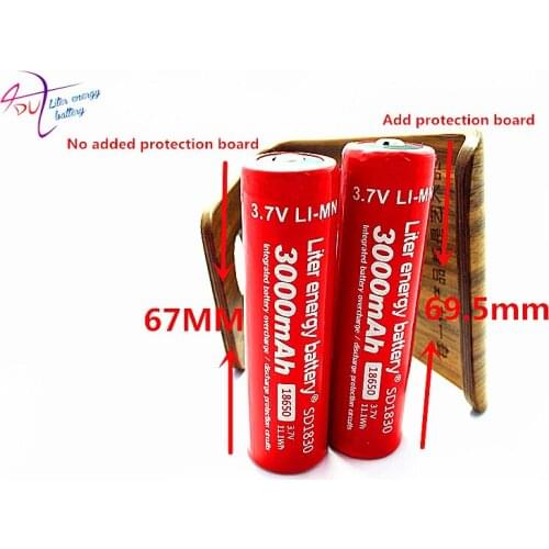 2PCS New Original Liter energy battery 18650B SD18650 Rechargeable Li-ion battery 18650 3.7V 3000MAH