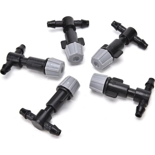 5pcs/lot Greenhouse Flower Plant Garden Misting Atomizing Sprinkler Nozzles Tee Grey Wholesale