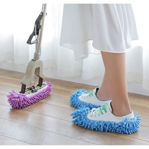1 Pair Mop Shoe Cover Floor Cleaning Slipper Cover Home Lazy Cleaner Reusable Waterproof Shoe Covers Outdoor Overshoes Slipcover