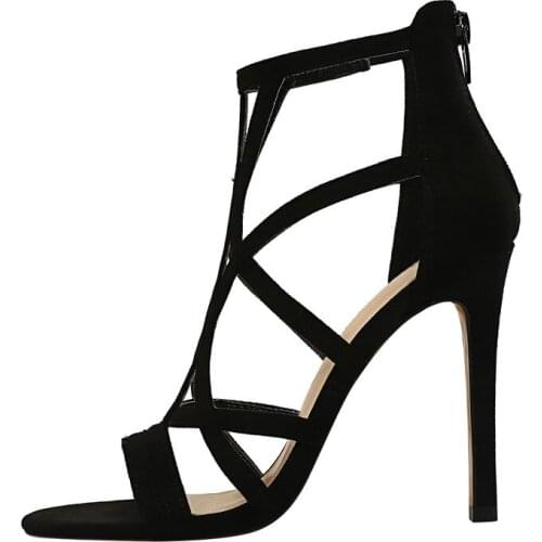 Womens shoes 11cm super high heels sandals summer sexy and fashionable open toe cross belt stiletto size 35-40 for party shoekm