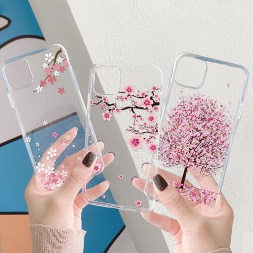 Case For Xiaomi Redmi Mi Poco X3 NFC M3 A3 10 9 SE 10T 11 Lite Note 9 8 7 10 Pro 8T s 6 5 9C 9T Cherry Blossom Florals TPU Cover