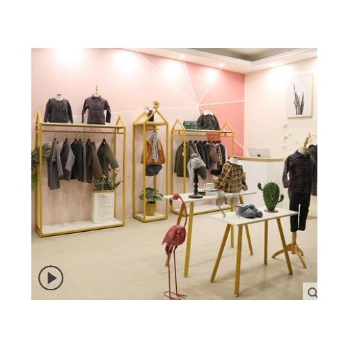 Childrens clothing stores decorative clothing stores display floor-mounted creative childrens clothes hangers combination
