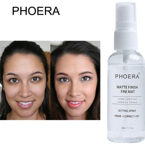PHOERA Matte Primer Setting Spray Liquid Foundation Fixed Makeup Oil-control Invisible pores Lasting Moisturizing Cosmetic TSLM1