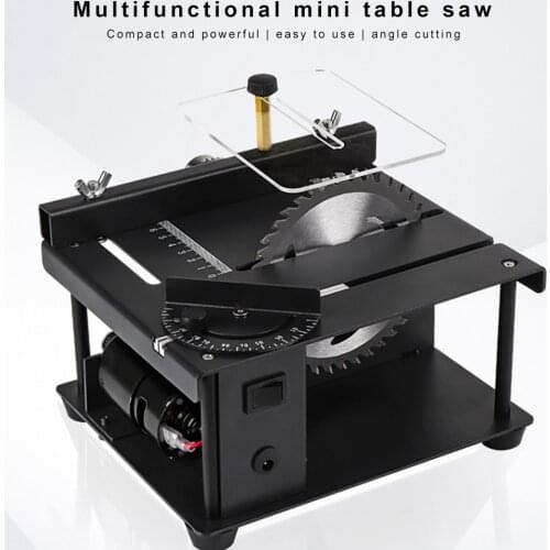 Multifunctional Mini Table Saw Woodworking Jade Handmade DIY Hobby Model Crafts Cutting Tool +HSS Circular Saw Blade