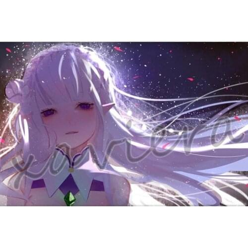 Xaviera 5D Diy Diamond Painting Re:life In A Different World From Zero Full Drill Embroidery Kit Anime Rhinestone Cross Stitch