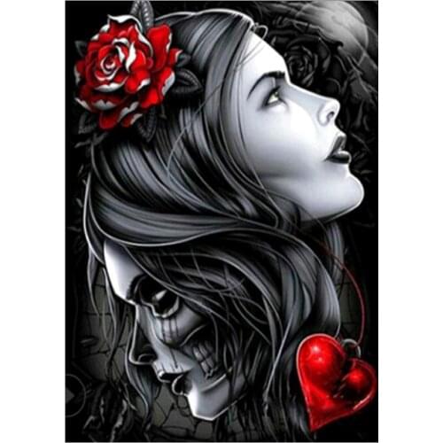 5D Diamond Painting Witch DIY Round Full Diamond Embroidery Set Landscape Home Decoration Crafts 30*40cm