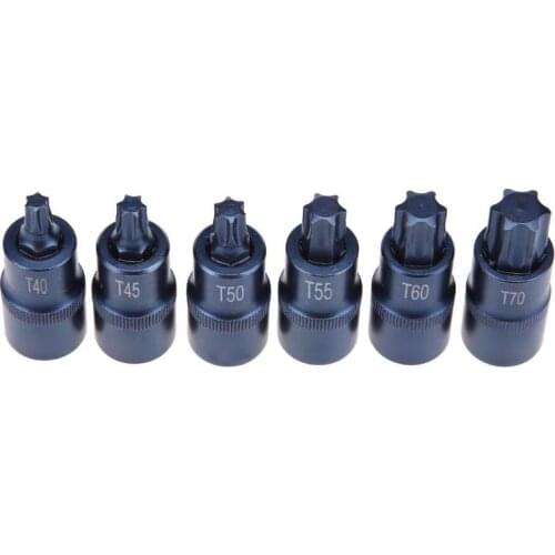 Torx Screwdriver Bit 1/2 Socket Bit Adapter for Screwdrivers T20 T25 T27 T30 T35 T40 T45 T50 T55 T60 T70 drive Socket Tool