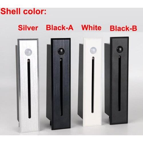 Wall Light PIR Motion Sensor Recessed Stair Light LED 3W Indoor Decoration Steps Ladder Wall Lamp Stairway Corridor Aluminum