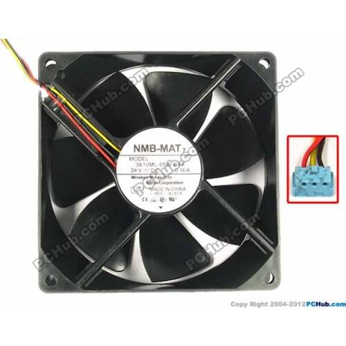 NMB-MAT 3610ML-05W-B49 L05 Server Cooling Fan DC 24V 0.16A 92x92x25mm 3-wire