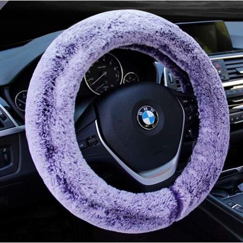 PLUSH Universal Car Steering-wheel Cover 38CM Car-styling Sport Auto Steering Wheel Covers Anti-Slip Automotive Accessories