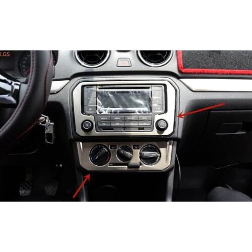 For Volkswagen Jetta 2017-2019 stainless steel Volume knob Air conditioner knob Decorative frame Anti-scratch car accessories