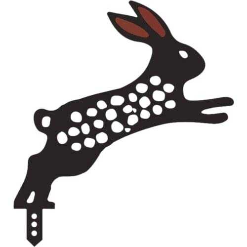 Garden Bunny Card Garden Decoration Pile Rabbit Yard Art Decoration Courtyard Hollow Rabbit Stake Decor Gardening Decoration