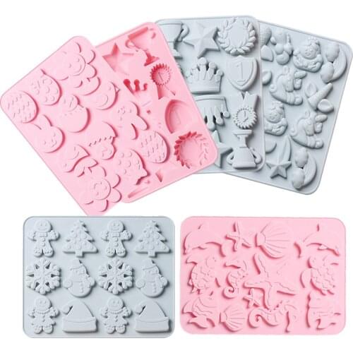 Silicone Chocolate Mold Gummy Candy Sugar Jelly Ice Maker DIY Baking Cake Tools Cake Decorating Tools
