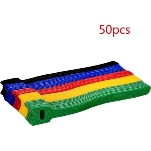 50pcs T-type Cable Tie Wire Reusable Cord Organizer Wire 15*1.2cm Colorful Computer Data Cable Power Cable Tie Straps
