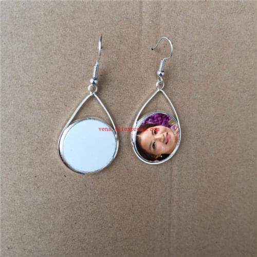 Sublimation dangle earrings for woman sublimation drop earring hot transfer printing consumables 20MM 20pair/lot