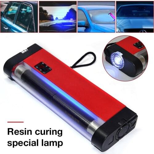 Resin Curing Special Lamp UV Lamp Curing Resin Glue Special Set Tool Car Front Windshield Glass Crack Repair Tool