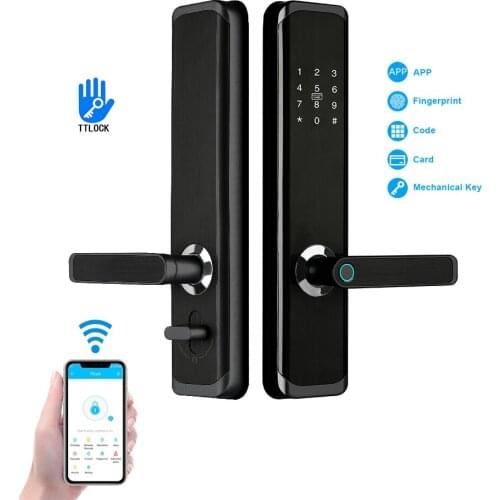 TTlock Bluetooth App Wifi Electronic Security Biometric Fingerprint Smart Door Lock for Home