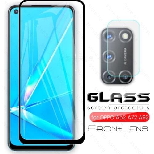 2in1 camera lens protective glass for oppo a92 a72 a52 glasses screen protectors on opo a 92 72 52 92a 72a 52a armor safty films