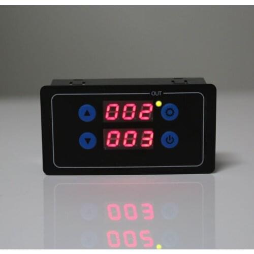 0.1s-999h Countdown Timer Programmable Cycle Control Module Time Dalay Relay Dual Display Timer Relay 5V/12V/220V