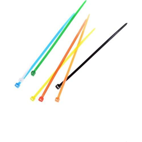 100pcs Nylon Plastic Cable Wire 3x100mm Network Organiser Zip Tie Cord Strap 7 Colors