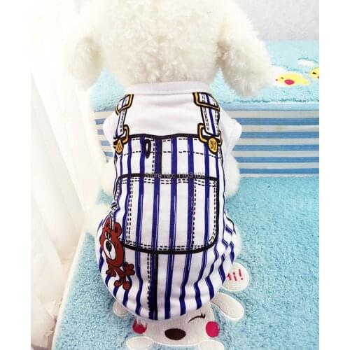 120 pcs/lot wholesale Cartoon Dog Shirt Spring Summer Dog Cotton Pet Vest Cat Cute Pet Clothes