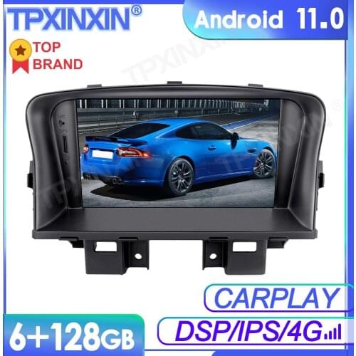 6+128GB Android 11 For Chevrolet Cruze 2009-2012 Car Multimedia Player GPS Navi Audio Stereo Screen DVD Head Unit Tape Recorder