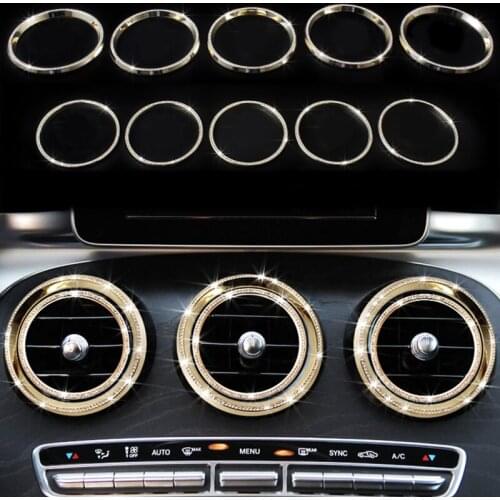 Diamond Style Front Air Outlet Interior Trim Cover For Mercedes-Benz GLC Class X205 2016-2017 & C Class W205 2015-2017